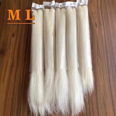 China Silky Straight Hair Weft Natural White Color Yaks Tail Hair Extensions Yaks Hair Wig Straight Wave Type 20