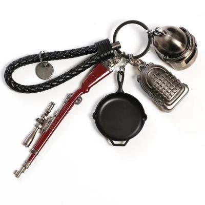 China Metal Custom Other Game Metal Gun 98k M416 Ak47 Creative Weapon Key Chain for sale