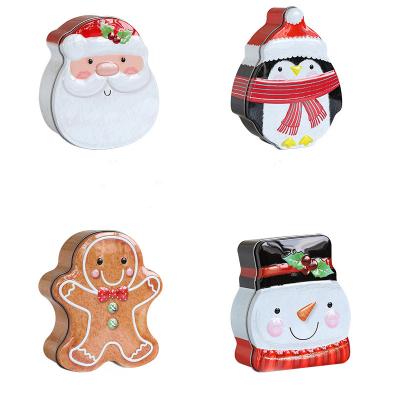 China Wholesale Recyclable Christmas Ornaments Empty Wrought Iron Novelty Candy Cookies Chocolate Gift Box for sale