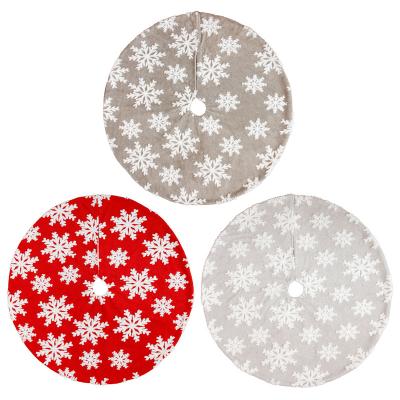 China Fabric 90cm 122cm Snowflake Pattern Other Christmas Decorations Tree Skirt Home Ornaments Home Decor Luxury for sale