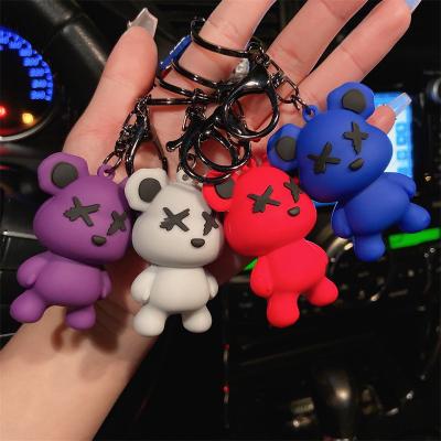 China Wholesale Cute Bear Doll Couples Doll Cartoon Toy Factory Cartoon Car Key Chain Key Chain for sale