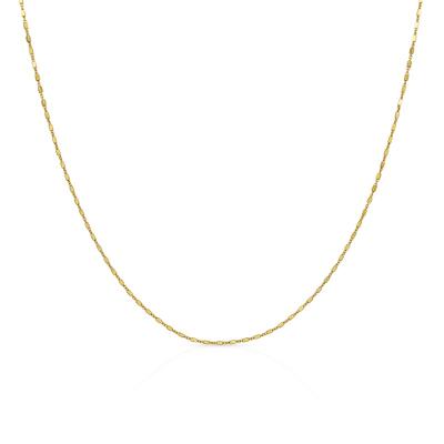 China Chris April In CLASSIC CLASSIC 925 Fine Jewelry Sterling Silver Cubic Bar Chain Necklace Thin Layer Gold Vermeil For Women for sale