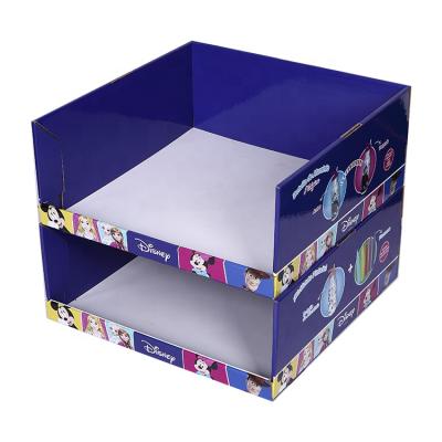 China Wholesale Stackable Pallet Display Tiers Retail Cardboard PDQ 2 Corrugated Display Counter for sale