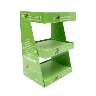 China Suitable for carrying out with products before shipping OEM ODM two shelf healthcare cardboard display countertop display counter for sale