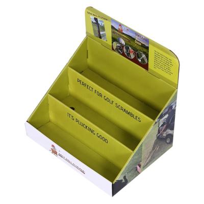 China For Golf Ball Plucker High Quality Custom Printed To Form Corrugated PDQ Countertop Cardboard Display For Golf Ball Plucker for sale