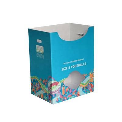 China Hot Retail Custom Paper Cardboard Display Sales Recyclable Customizable Printed Cardboard Trash Can for sale