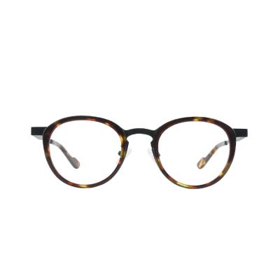 China For Reading Glasses Female Classic Optical Metal And Acetate Eyeglasses Frames For Reading for sale