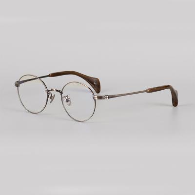 China For Reading Glasses/Decroation/Custom Titanium Optical Glasses Fashion Myopia Frame Around Small Pure Titanium Eyeglasses 2021 Optical Sights for sale