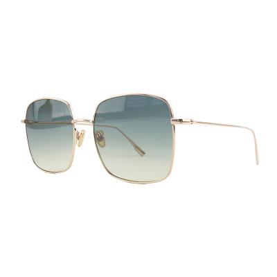 China 2021 hot selling branded designer sunglasses nylon lens fashion metal gold sunglasses for sale