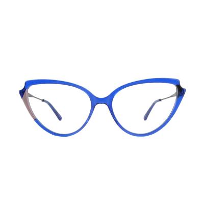 China New Pattern Fashion Myopia Anti Blue Light Vintage Cat Eye Reading Glasses Optical Frame Eyewear for sale