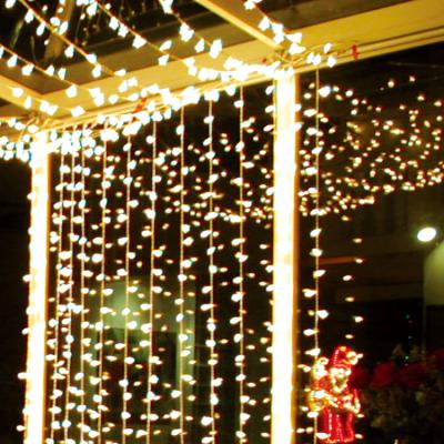 China / Low Voltage 3*3M Warm White 300 LED Window Curtain Lights Wedding Party Garden LED Decoration String Lights for sale