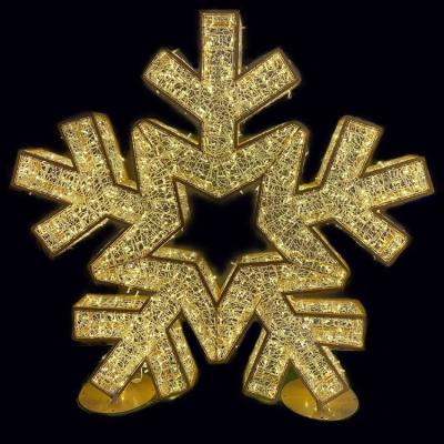 China Commercial Use 3D Giant Warm White Led Lighted Christmas Holiday Snowflake Pattern Decorative Light for sale