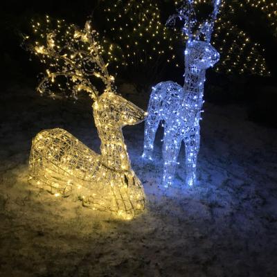 China Commercial use LED reindeer rope lights, 3d led luminous deer light, outside deer decorate pattern light for sale