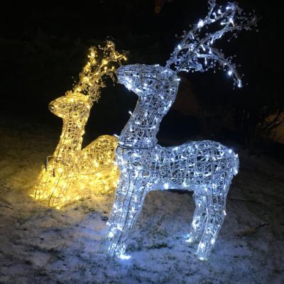 China Commercial Use Hot Sale Animal Shaped Square Led Landscape Light Scenic Spot Decorative Deer Pattern Light for sale