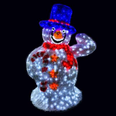 China Commercial Use 3D Pattern Light Sculpture Snowman Light For Decoration Park Pleasure Ground, Hotel Christmas Holiday 24V Super Cool White for sale