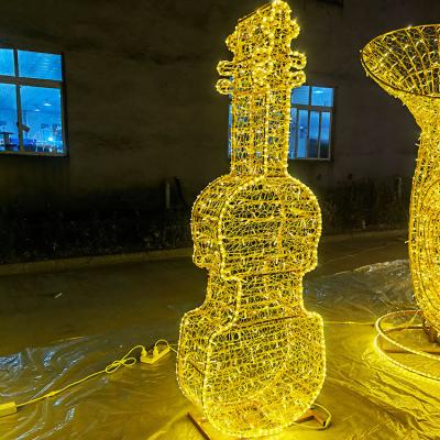 China Giant Factory Price Use Outdoor Waterproof Sculpture 3D Pattern Light In Commercial Decoration Commercial Design for sale