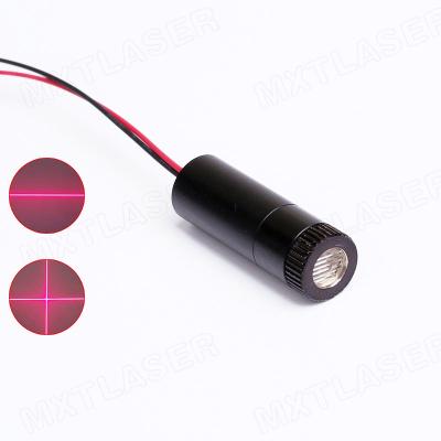 China 3D High Power 635nm 650nm 660nm Focusable Gauge D12x45mm--200mW Red Line Cross Line Laser Module (divergence angle: 15~130 degree) for sale