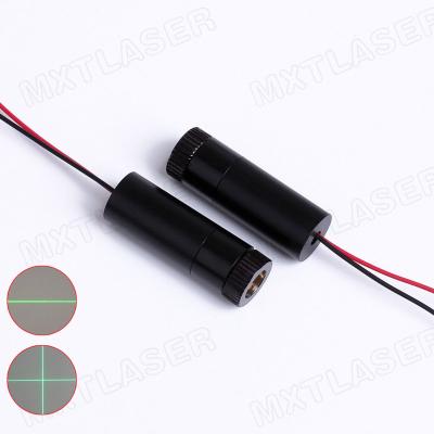 China 3D Focusable Gauge D12x45mm High Power 520nm Green Line / Cross Line Laser Module 1mW--200mW (Divergence Angle: 15~130 degree) for sale