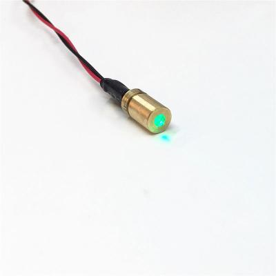 China 3D Gauge D6x10mm Mini Size 520nm Lens 1mW/5mW/10mW Green Glass Dot Laser Diode Module for sale