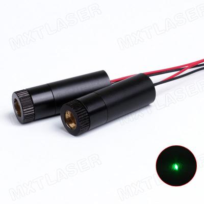 China D12x45mm Adjustable Focus 520nm Green 3D Dot Laser Diode Module 1mW--135mW Industrial Grade APC/ACC Driver for sale