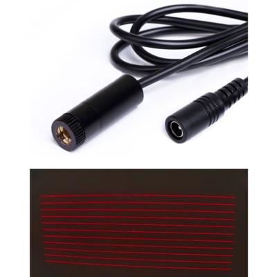 China Industrial Scan D12x45mm Lines 11 DOE Focusable Marker 650nm 660nm Red Laser Module For Cutting / Placing With Bracket And Adapter for sale