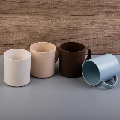 China BPA Sustainable Eco Friendly Travel PP Free Fiber Plastic Biodegradable Wheat Straw Coffee Mug for sale