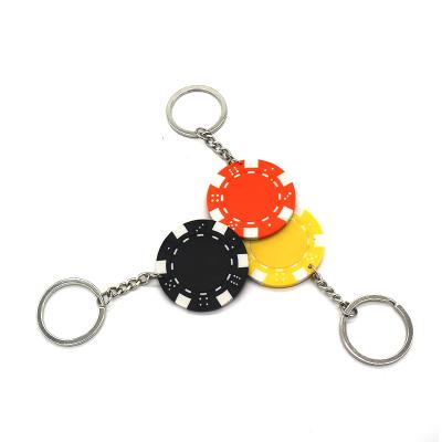 China China Factory Custom Las Vegas Key Chain Jetton Key Chain High Quality Casino Poker Chips Plastic for sale