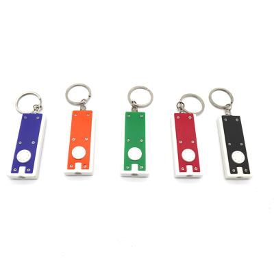 China Powerful Flashing LED Key Chain LED Lights Matching Colors Ultra Bright Handheld Torch Flashlight Key Chain for sale