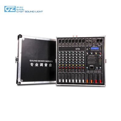 China Professional Audio MP3 + SD Card System 8 Channel 500W*2 Video Mixer With Amplifier for sale