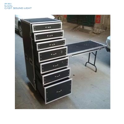 China Flexible Applications Factory OEM Customize Aluminum Stage Drawer Flight Case for sale