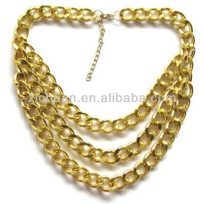 China Faux Gold Chain Necklace Faux Gold Chain Necklace for sale