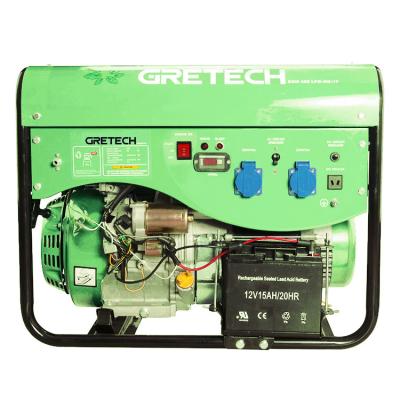 China GRETECH 13HP/5.5KW Electric Start 230v/50hz Gasoline And Gas LPG/NG Generator 25L for sale