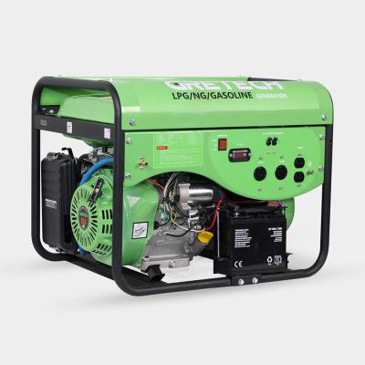 China GRETECH (NG) CE ISO Approval 5kw-6kw 60HZ 13HP 4-Stroke Start LPG/Natural Gas Gasoline Portable Electric Generator 25L for sale