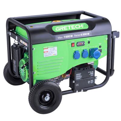 China China Factory CE 7KW 15HP Portable Gasoline Start Gasoline Engine Silent Electric Generator 25L for sale