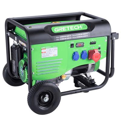 China Gretech CE Approved Recoil Start 3 PH Start Gasoline Electric Generator For Welding Chassis 25L for sale