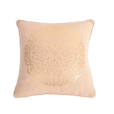 China Classic Luxury Classic Shiny Golden Diamond Printing Wholesale Embroidery Decoration Pillow Case Cushion Covers for sale