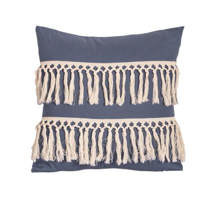 China Wholesale Bohemian Living Room Decorative Boho Cushion Pillow Cover With Tassel Home Decor Sofa Couch Luxury Car for sale