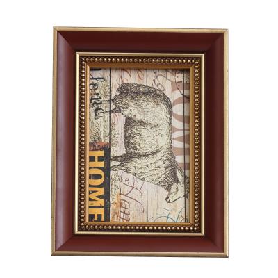 China Best handmade selling high quality wholesale solid wood wall hanging and desktop vintage about wine photo frame for sale