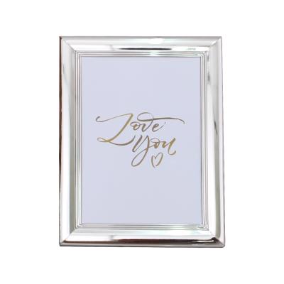 China Wholesale High Quality Handmade Plated Iron Metal Picture Frames Silver Picture Frame Home Decor Picture Frames for sale