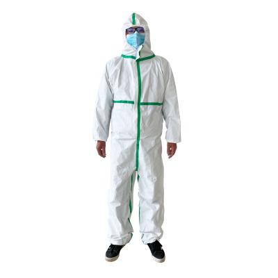 China Disposable Tied Comfy Type 5/6 Stitched Sewing Microporous Coveralls for sale