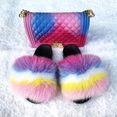 China Popular and New Fashion Style Fashion Trend Mink Fur Slippers Slides Cc for Women and Kids for sale