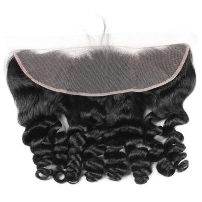 China 13*4 Lace Frontal Loose Frontal Closure Extensions Lace Front Human Hair Wigs Individual Wave Hair Extension for sale