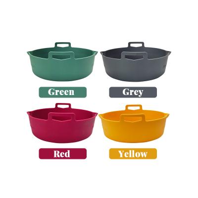 China Viable Factory Wholesale Reusable Air Fryer Silicone Pot Airfryer Basket Baking Liners Round Air Fryers Baking Oven Accessories for sale