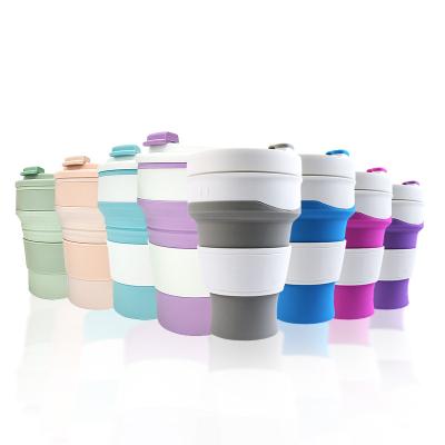 China Factory Wholesale High Quality Disposable Sports Travel Silicone Folding Cup for sale