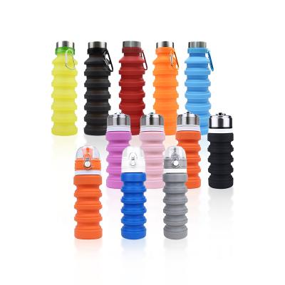 China Aldlut Factory Kids Sports Eco Friendly Outdoor Foldable Water Bottles Travel Portable Silicone Viable Bike Wholesale for sale