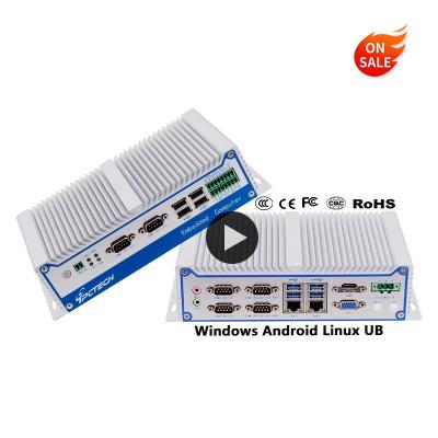 China Aluminum alloy ipctech CPU J1900/i5-4200U low power consumption Linux fanless PC box mini industrial for sale