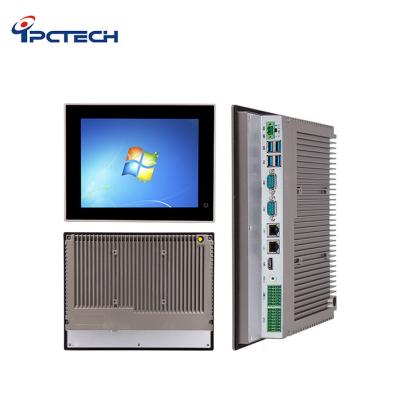 China ipctech aluminum alloy 12.1 inch capacitive touch dustproof touch screen full 12.1 inch panel window xp industrial pc for sale