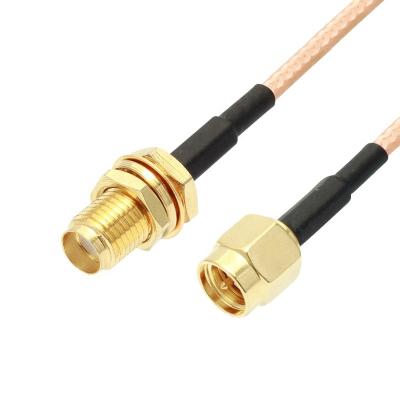 China Copper Teveik Customized S M A Male to Female RF Coaxial Cable Assemblies for sale