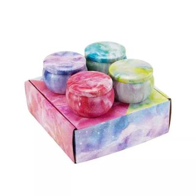 China Art Candle Valentine's Gift Scented Sets Decorations Small Travel Perfume Tin Jar Candle for sale