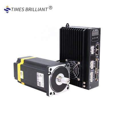 China China hot sale 220VAC power supply12NM high vote 3 phase nema34 closed loop stepper motor and driver kit for CNC machine 86ECP150ALC for sale